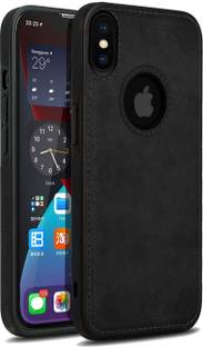 ELEF Back Cover for iPhone Xs Max Super Slim Luxury Premium Elegant With Logo Cut PU Leather Case