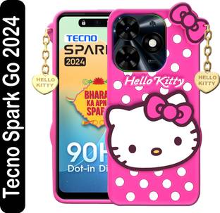 WEBKREATURE Back Cover for Tecno Spark Go 2024, Cute Hello Kitty Case