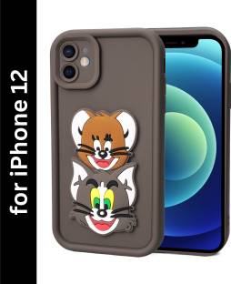 DARKFIT Back Cover for Apple iPhone 12, 3D Tom & Jerry Design Case