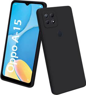 TRUEUPGRADE Back Cover for Liquid Silicone Designed Case Cover for Oppo A15 / A15s | Microfiber Inside