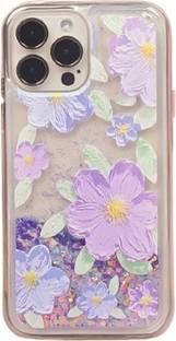 PEEPERLY Back Cover for iPhone 14 Plus Luminous Glowing Glitter Flower Case