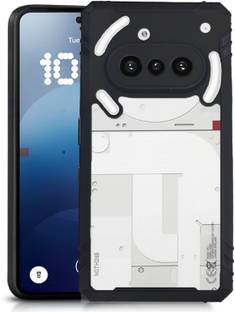Mobilebies Back Cover for Nothing Phone 3A Rigid Armor Transparent Black Border Case
