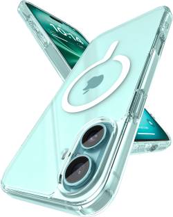 Vaku Luxos Back Cover for Apple iPhone 16, Glassy Magpro-Q Camera Screen Protector Support Mag-Safe Wireless Charging