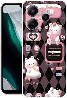 icusto Back Cover for REDMI Note 14 5G, 24094RAD4I / MZB0I1PIN For Her, Girls, pink Back Cover
