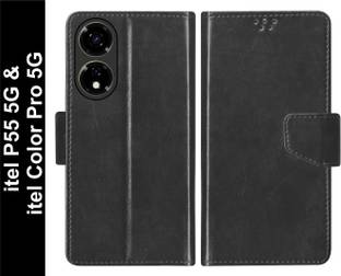 SBMS Flip Cover for itel Color Pro 5G / itel P55 5G Back Cover Case with Magnatic Closure