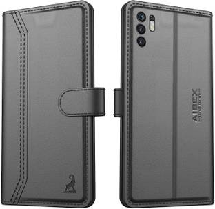AIBEX Flip Cover for Redmi Note 10T 5G / Poco M3 Pro 5G| Premium Leather Finish | Magnetic Closure