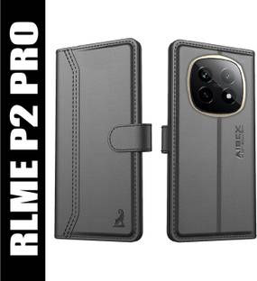 AIBEX Flip Cover for Realme P2 Pro 5G|Premium Leather Finish | Magnetic Closure | Kickstand Feature