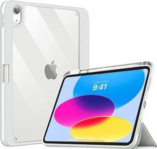 Proelite Flip Cover for Apple iPad (A16) 11th/10th Gen (2025/2022), Transparent case Cover with Pencil Holder