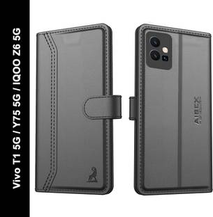 AIBEX Flip Cover for Vivo T1 5G / Vivo Y75 5G / iQOO Z6 5G| Premium Leather Finish | Magnetic Closure