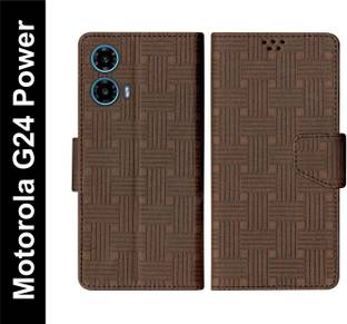 SBMS Flip Cover for Motorola Moto G24 Power Back Cover Case with Magnatic Closure