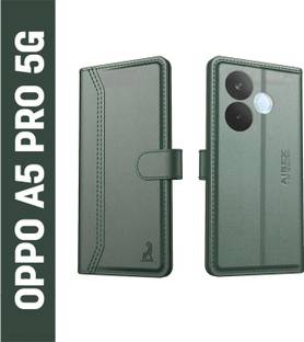 AIBEX Flip Cover for Oppo A5 Pro 5G |Premium Leather Finish | Magnetic Closure | Kickstand Feature