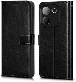 WOW Imagine Flip Cover for iQOO Z9s Pro 5G | Vivo T3 Pro 5G, (Flexible | Leather Finish | Card Pockets Wallet & Stand |