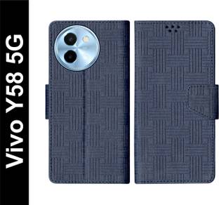 SBMS Flip Cover for Vivo Y58 5G Back Cover Case with Magnatic Closure | Inbuilt Stand | Card & Money Pocket