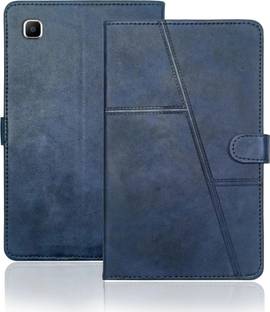 SUPER-ME Flip Cover for Samsung Galaxy Tab A7 Lite Heavy Magnet Scratch-Free Vegan Leather 3 Pockets