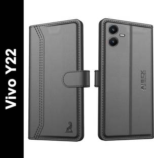 AIBEX Flip Cover for Vivo Y22| Premium Leather Finish | Magnetic Closure | Kickstand Feature | Shockproof