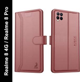 AIBEX Flip Cover for Realme 8 4G / Realme 8 Pro|Premium Leather Finish | Magnetic Closure | Kickstand Feature