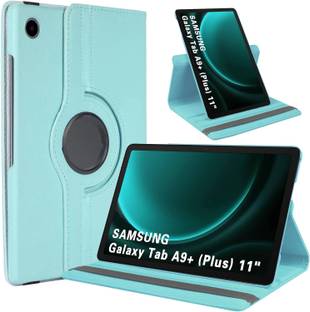 MJYK Flip Cover for Samsung Galaxy Tab A9 Plus 11 inch / Tab A9+ 360 Degree Rotating PU Flip