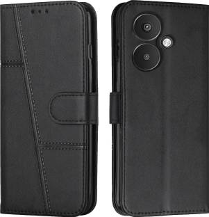 FoneShield Flip Cover for Redmi 13C 5G, |Premium Leather| Built-in Stand| Card Slots & Wallet