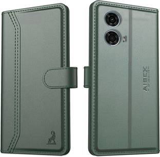 AIBEX Flip Cover for Motorola G45 5G / Motorola G34 5G |Premium Leather Finish | Magnetic Closure | Kickstand