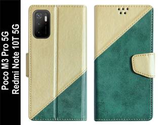 SBMS Flip Cover for Poco M3 Pro 5G / Redmi Note 10T 5G Back Cover Case with Magnatic Closure