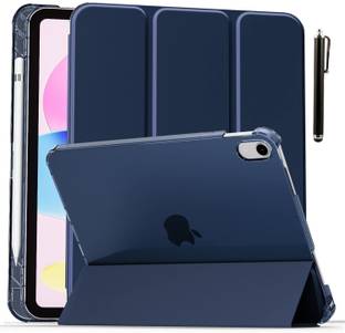 Proelite Flip Cover for iPad (A16) 11th/10th Gen (2025/2022) Case, Flip Case Translucent Back & Pencil Holder