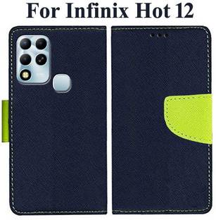 Wristlet Flip Cover for Infinix Hot 12