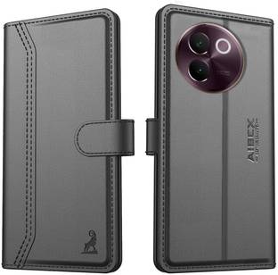 AIBEX Flip Cover for Vivo V30e 5G |Premium Leather Finish | Magnetic Closure | Kickstand Feature | Shockproof
