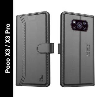 AIBEX Flip Cover for Poco X3 Pro / Poco X3|Vegan PU Leather |Foldable Stand & Pocket |Magnetic Closure