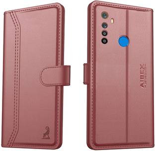 AIBEX Flip Cover for Realme 5 / Realme 5i / Realme 5s / Realme Narzo 10| Premium Leather Finish | Magnetic