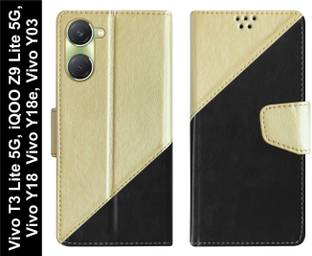 SBMS Flip Cover for Vivo Y18 / Vivo Y18e / Vivo Y03 / Vivo T3 Lite 5G / iQOO Z9 Lite 5G Back Cover Case