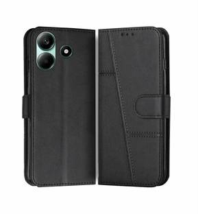 FoneShield Flip Cover for Redmi Note 14 SE 5G / Redmi Note 14 5G, |Premium Leather|Built-in Stand|Card Slots &Wallet