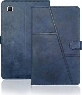 SUPER-ME Flip Cover for Samsung Galaxy Tab A7 Lite Heavy Magnet Scratch-Free Vegan Leather 3 Pockets