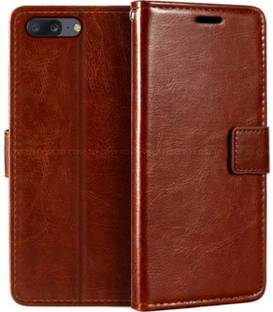 COST TO COST Flip Cover for OnePlus 5, Oneplus 5 A5000 Brown Flip Cover