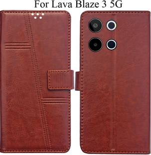 MAXSHOPY Flip Cover for Lava Blaze 3 5G