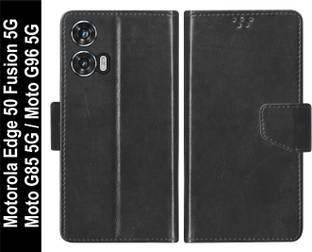 SBMS Flip Cover for Motorola G85 5G / Moto G96 5G / Moto Edge 50 Fusion 5G Back Cover Case