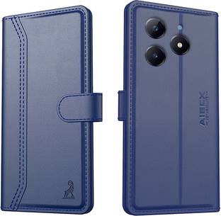 AIBEX Flip Cover for Realme C63 / Realme Narzo N63|Premium Leather Finish | Magnetic Closure | Kickstand