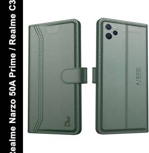 AIBEX Flip Cover for Realme Narzo 50A Prime /Realme C35|Premium Leather Finish | Magnetic Closure | Kickstand