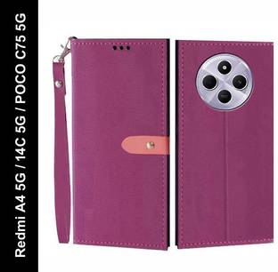 Wynhard Flip Cover for Redmi A4 5G, Redmi 14C 5G, POCO C75 5G