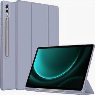 Proelite Flip Cover for Galaxy Tab S9 FE Plus/S9 Plus/S10+ 12.4" Cover, Soft Flexible Flip Case with S Pen Holder