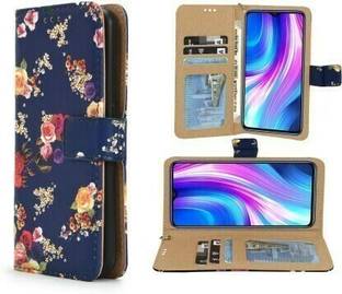 Rahishi Flip Cover for Samsung Galaxy A20s, Flower Blue