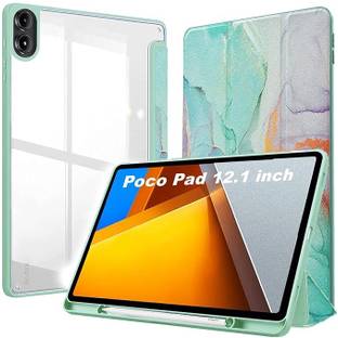 Proelite Flip Cover for Poco Pad 12.1 inch Cover, Transparent Flip Case [supports Auto Sleep Wake Function]