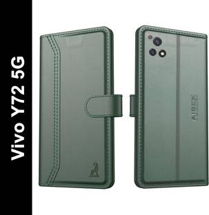 AIBEX Flip Cover for Vivo Y72 5G| Premium Leather Finish | Magnetic Closure | Kickstand Feature | Shockproof