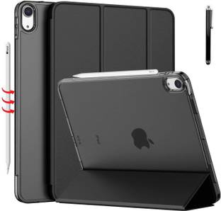 Proelite Flip Cover for iPad Air 11" M3/M2 2025/2024, Air 5th/4th Gen Case 10.9", Translucent Back with StylusPen