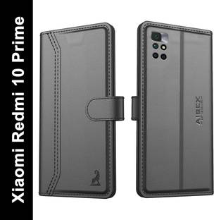 AIBEX Flip Cover for Redmi 10 Prime| Premium Leather Finish | Magnetic Closure | Kickstand Feature | Shockproof