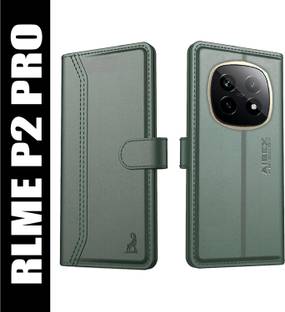 AIBEX Flip Cover for Realme P2 Pro 5G|Premium Leather Finish | Magnetic Closure | Kickstand Feature