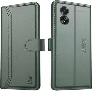 AIBEX Flip Cover for Oppo A18 4G / Oppo A38 4G|Premium Leather Finish | Magnetic Closure | Kickstand Feature
