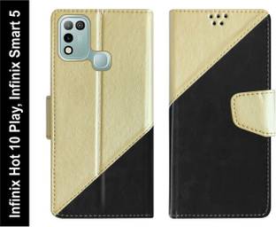 SBMS Flip Cover for Infinix Hot 10 Play / Infinix Smart 5 Back Cover Case