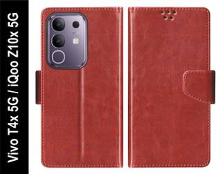 SBMS Flip Cover for Vivo T4x 5G / iQOO Z10x 5G Back Cover Case with Magnatic Closure