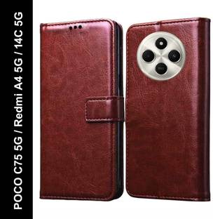 Cockcrow Flip Cover for POCO C75 5G, Redmi A4 5G, Redmi 14C 5G