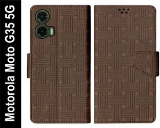 SBMS Flip Cover for Motorola Moto G35 5G Back Cover Case with Magnatic Closure